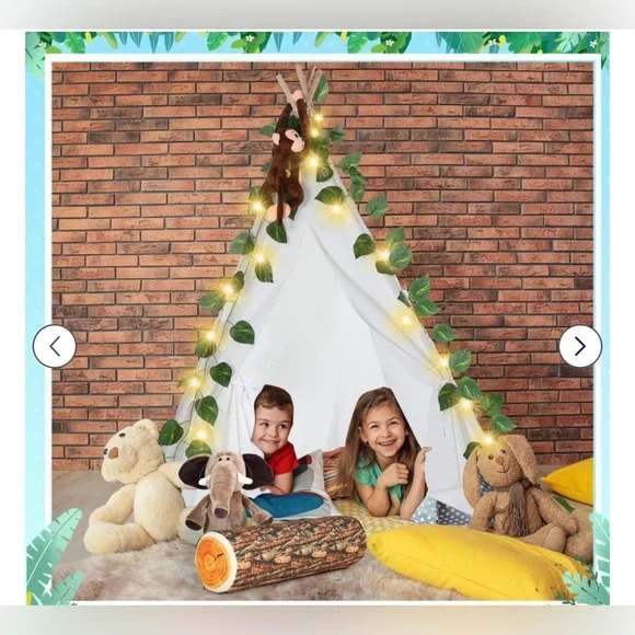 Kids safari themed 8 piece teepee set NWT - Picture 6 of 9